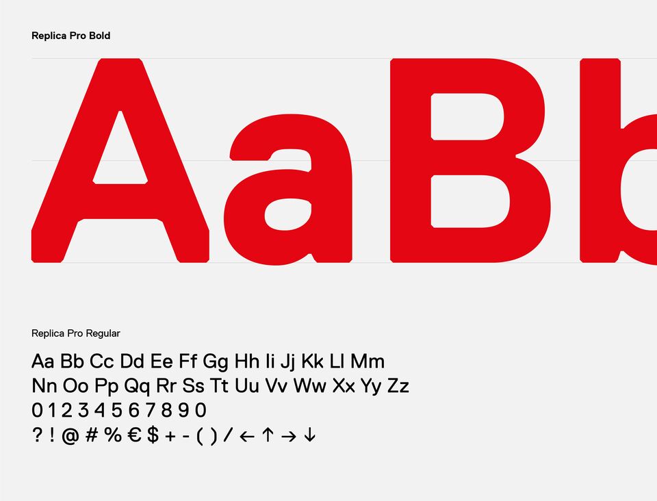 Starke Typografie für eine starke Marke: Replica Pro als Hausschrift von Hymer.